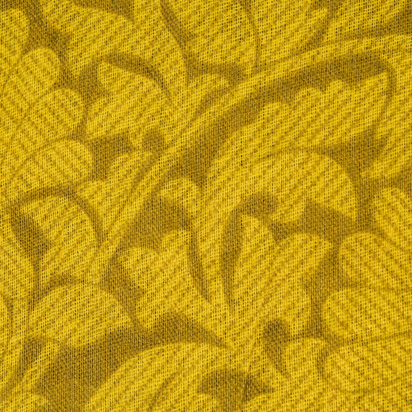 Sanskriti Vintage Saree Yellow Pure Cotton Kantha Floral Print Sari 5.5YD Fabric