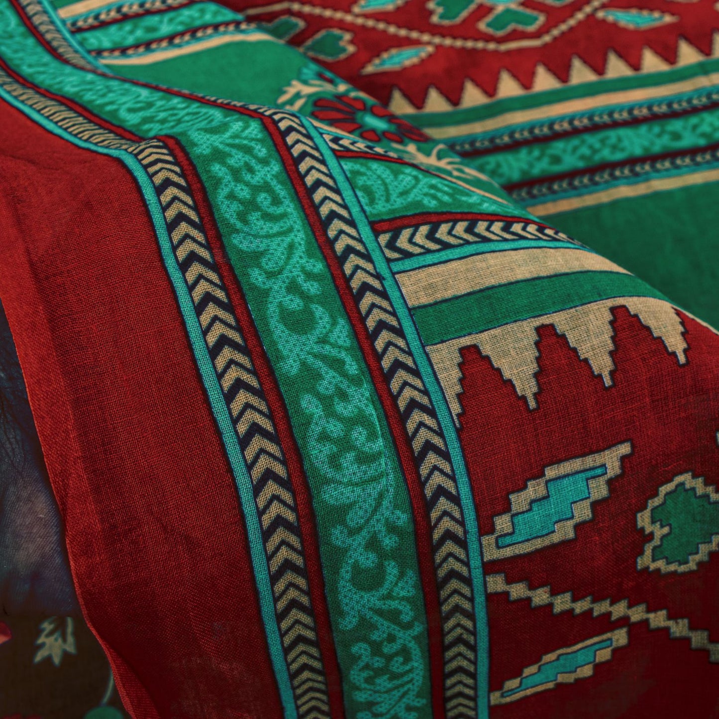 Sanskriti Vintage Saree Brown Pure Cotton Craft Fabric Kalamkari Print 5.5YDSari