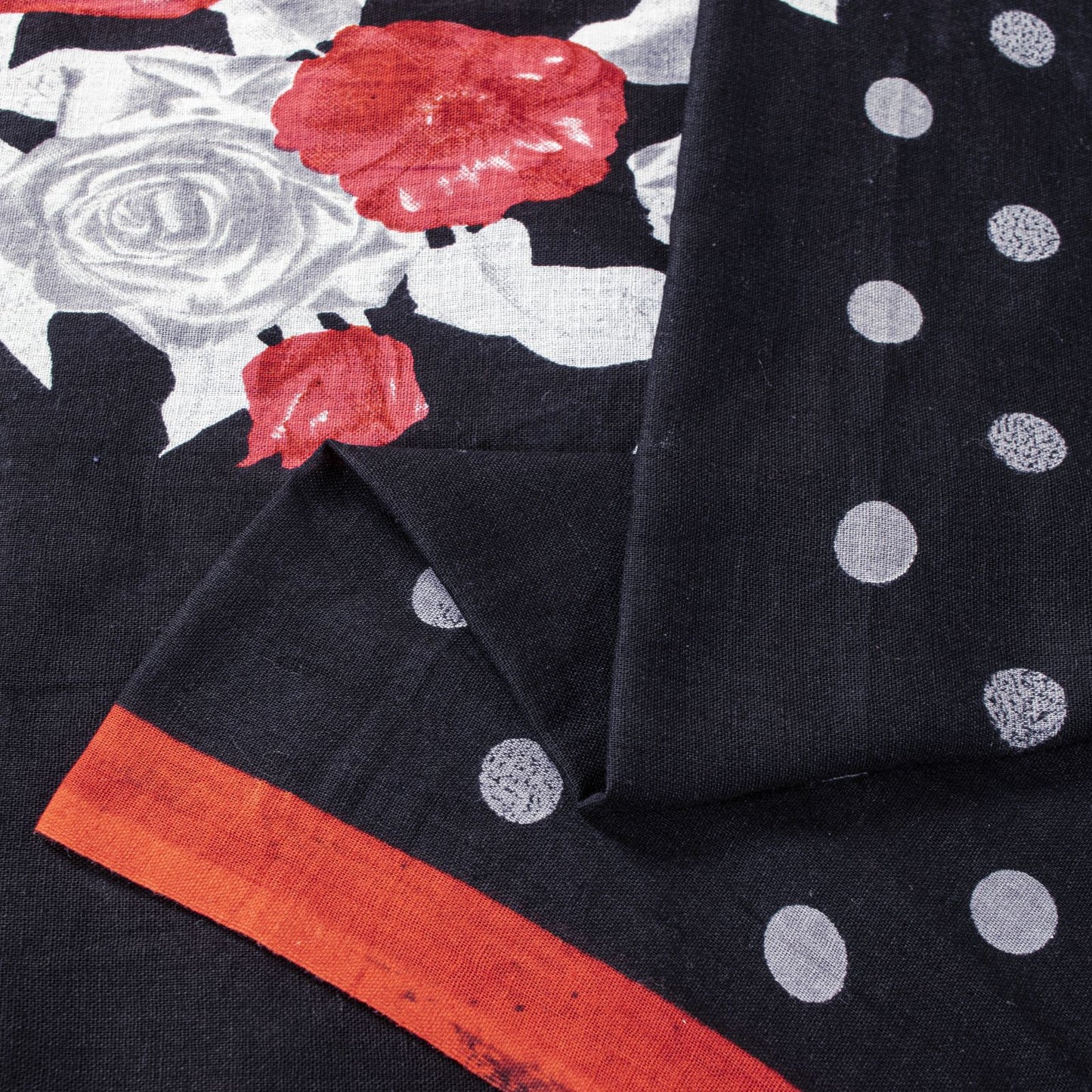 Sanskriti Vintage Saree Black Pure Cotton Soft Fabric Digital Printed 5+YD Sari
