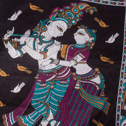 Sanskriti Vintage Saree Violet Pure Cotton Handmade Shrihasti Kalamkari 6+YDSari