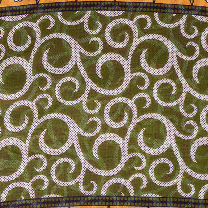 Sanskriti Vintage Saree Pink Pure Cotton Spiral Printed Sari 5+YD Craft Fabric