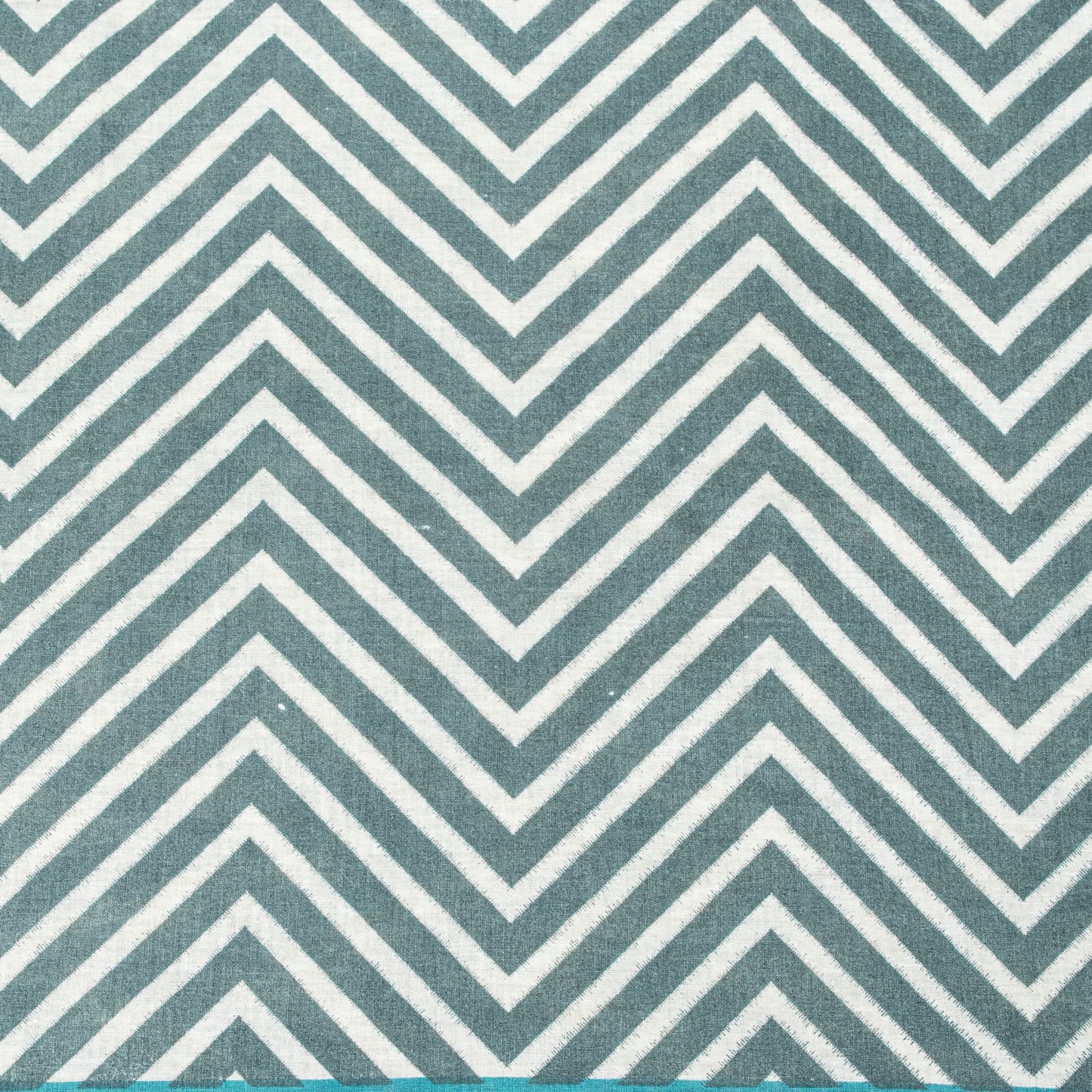 Sanskriti Vintage Saree Gray-Blue Pure Cotton Patola Print Style Sari 5YD Fabric