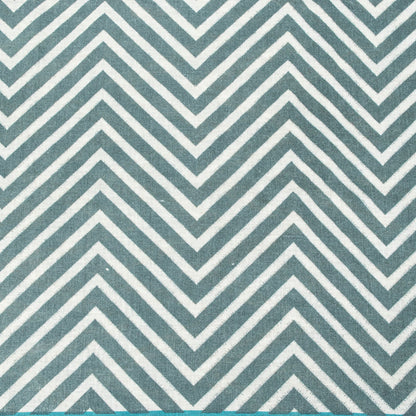 Sanskriti Vintage Saree Gray-Blue Pure Cotton Patola Print Style Sari 5YD Fabric