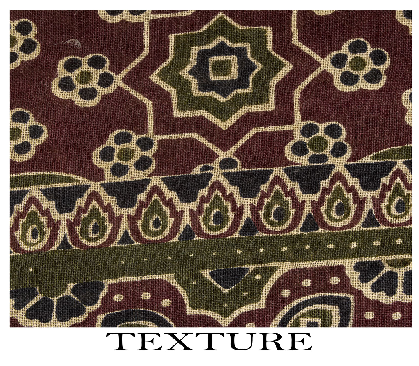 Sanskriti Vintage Saree Brown Pure Cotton Ajrakh Printed Sari 5.5YD Craft Fabric