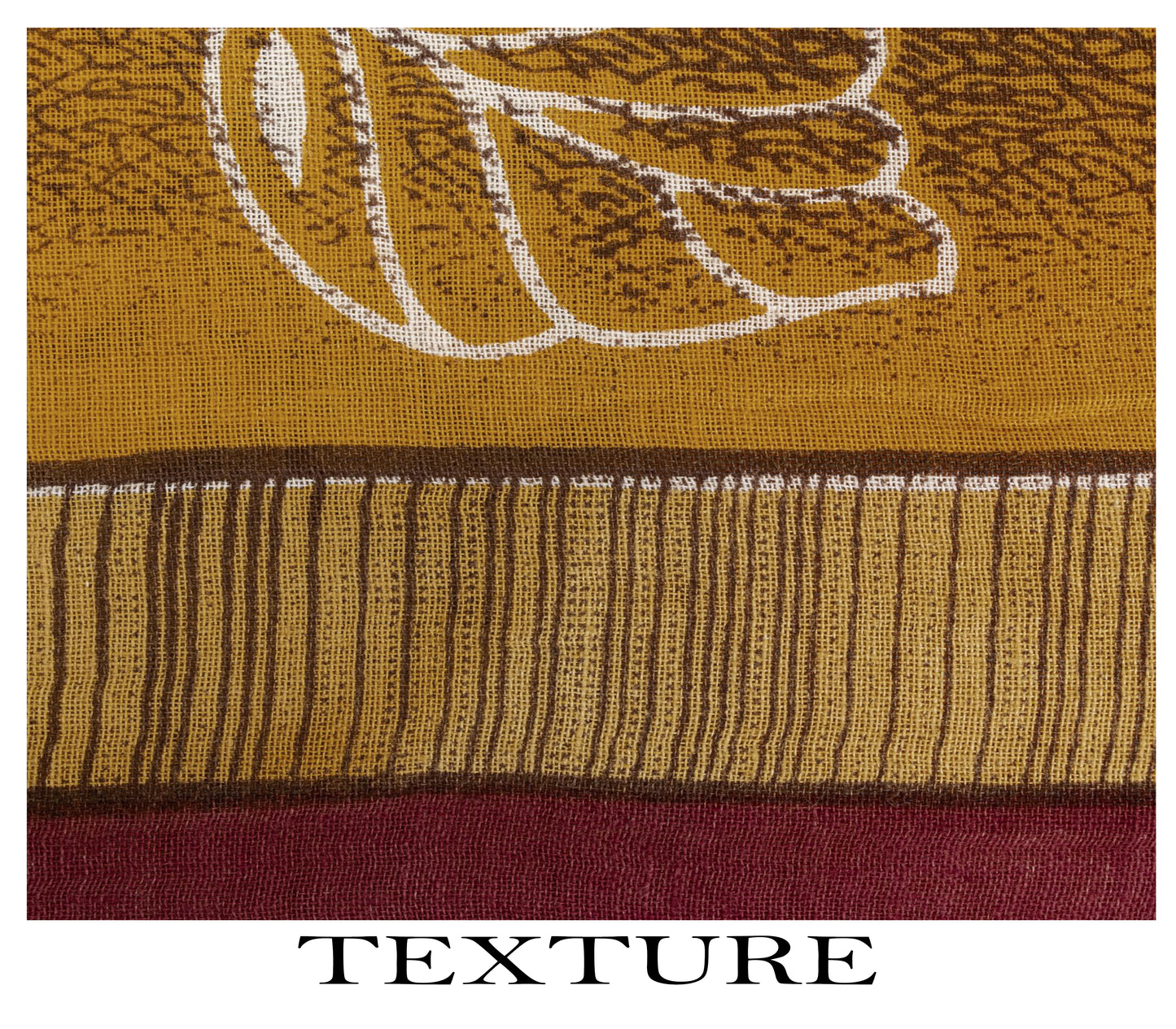 Sanskriti Vintage Saree Yellow-Wine Pure Cotton Floral Printed Sari 5+YD Fabric