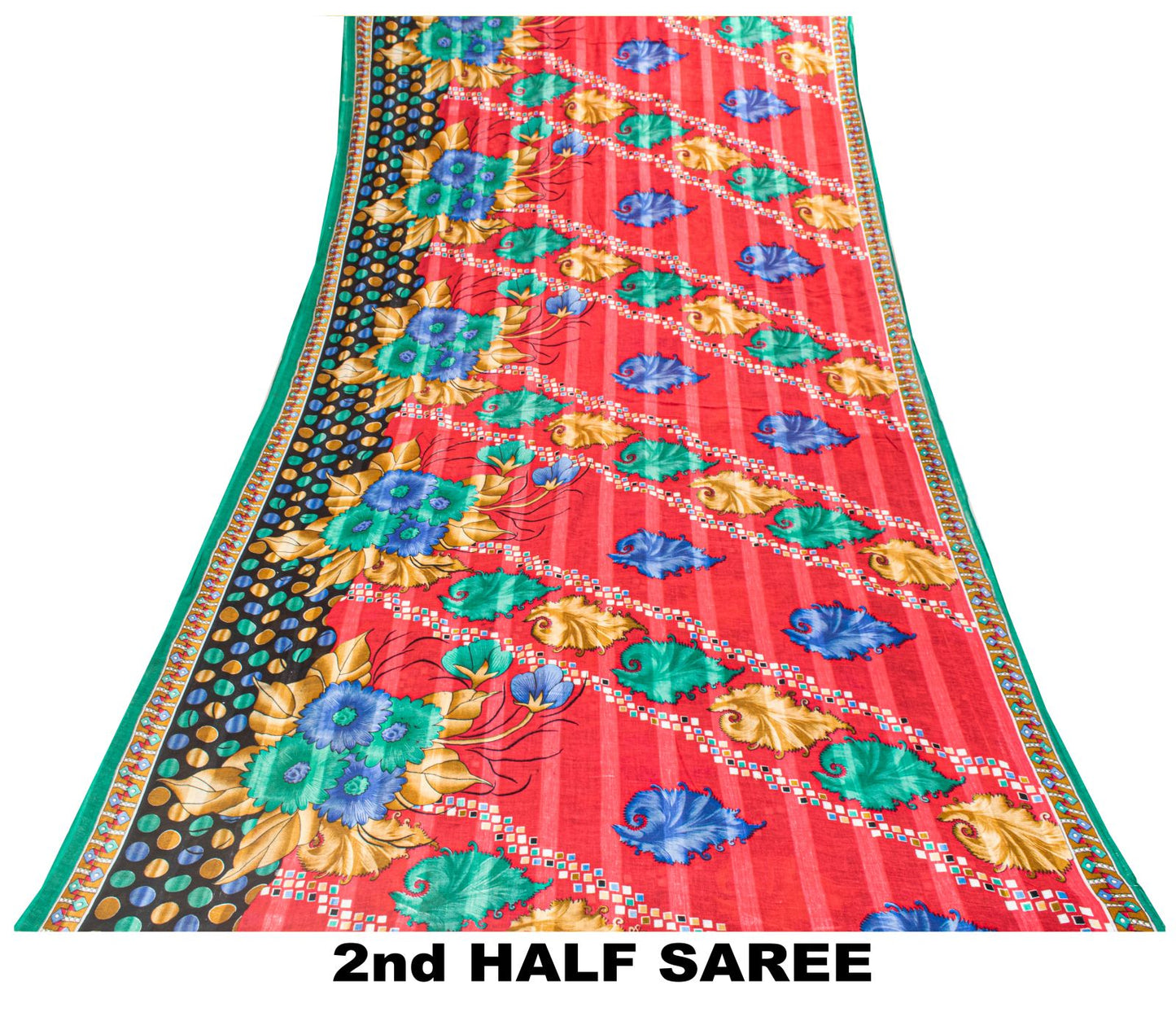 Sanskriti Vintage Saree Pink Pure Cotton Digital Printed Sari 5+YD Craft Fabric