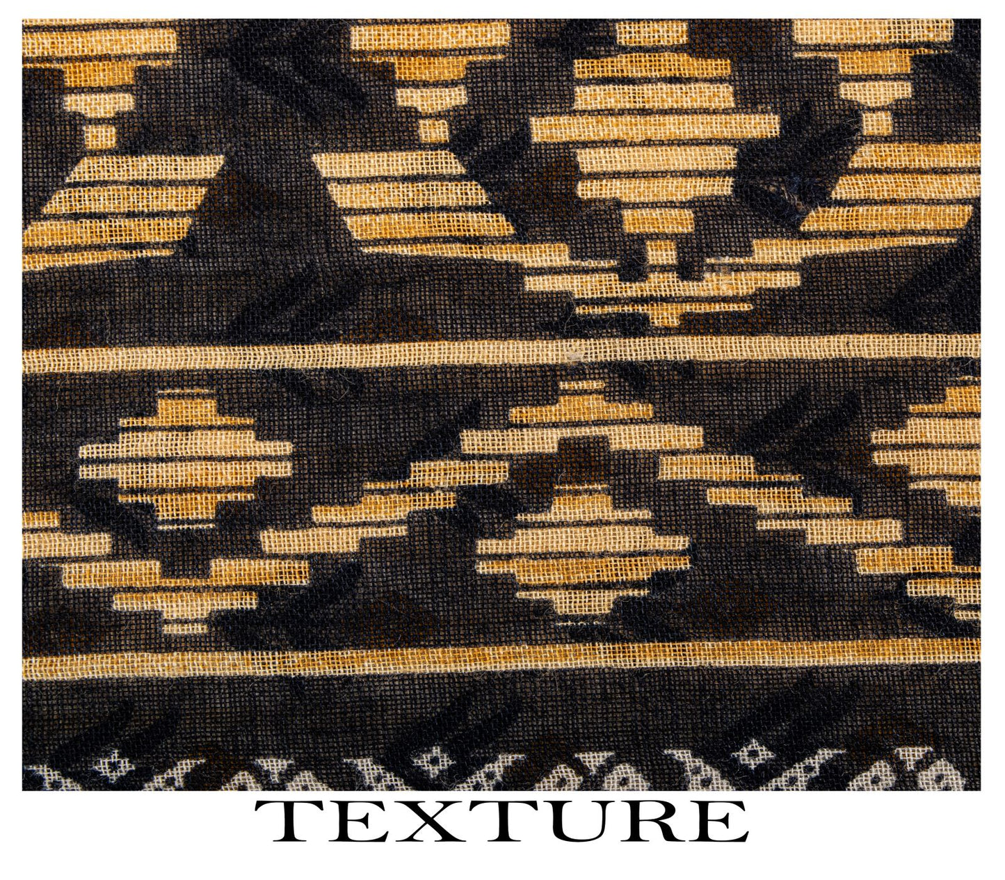 Sanskriti Vintage Saree Cream-Black Pure Cotton Floral Printed Sari 5.5+YDFabric