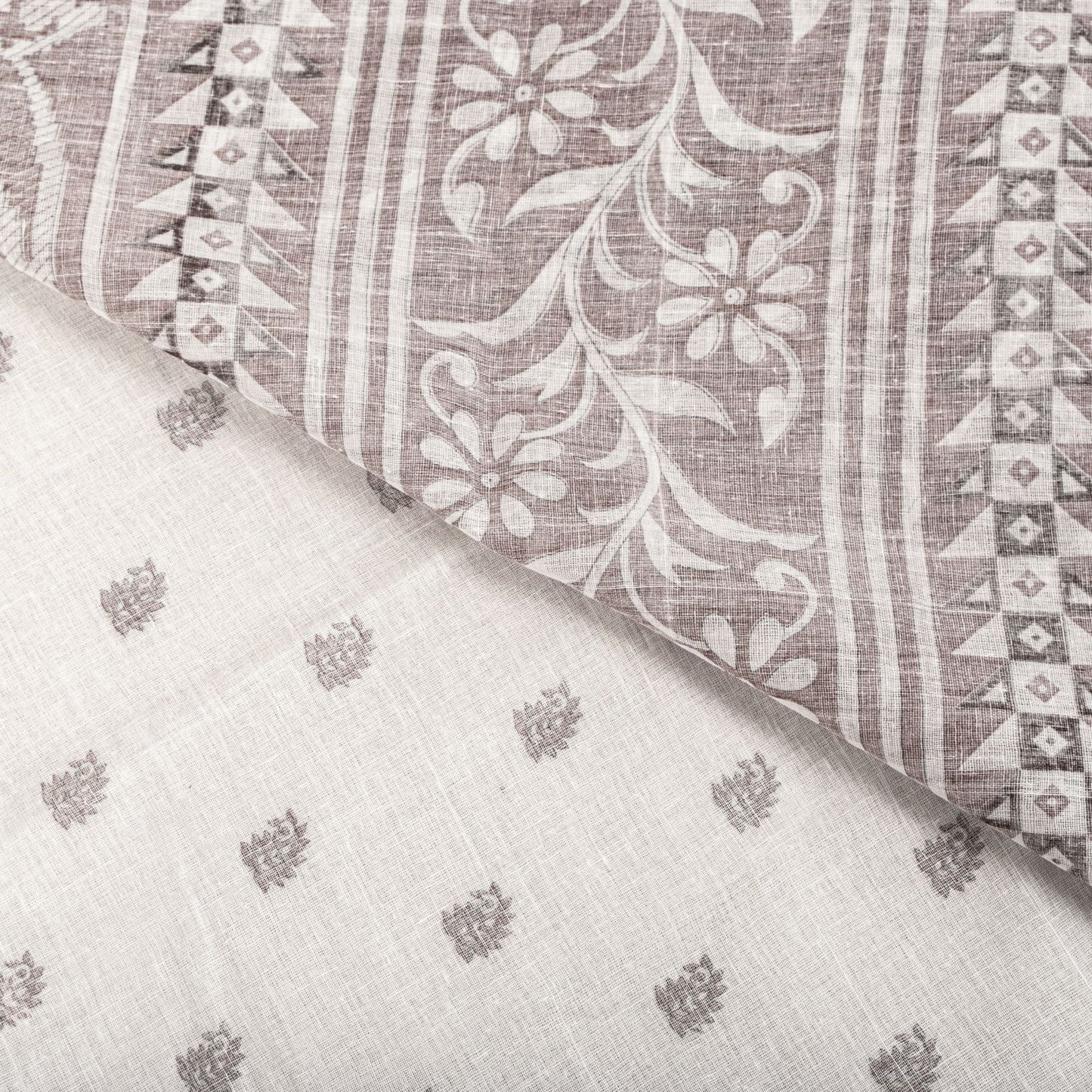 Sanskriti Vintage Saree White Pure Cotton Sanganeri Block Print Sari 5+YD Fabric