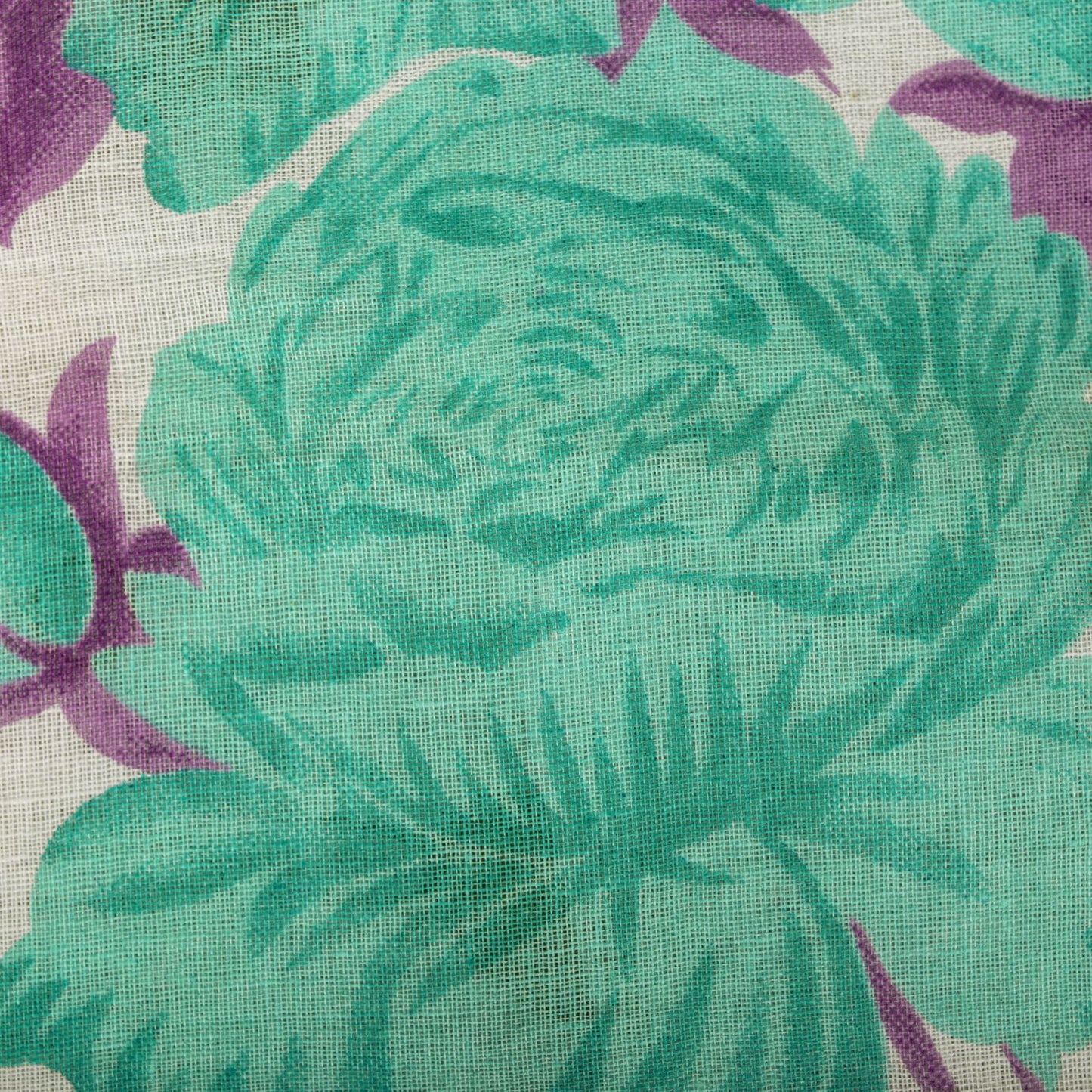 Sanskriti Vintage Saree White-Green Pure Cotton Digital Printed Sari 5+YD Fabric