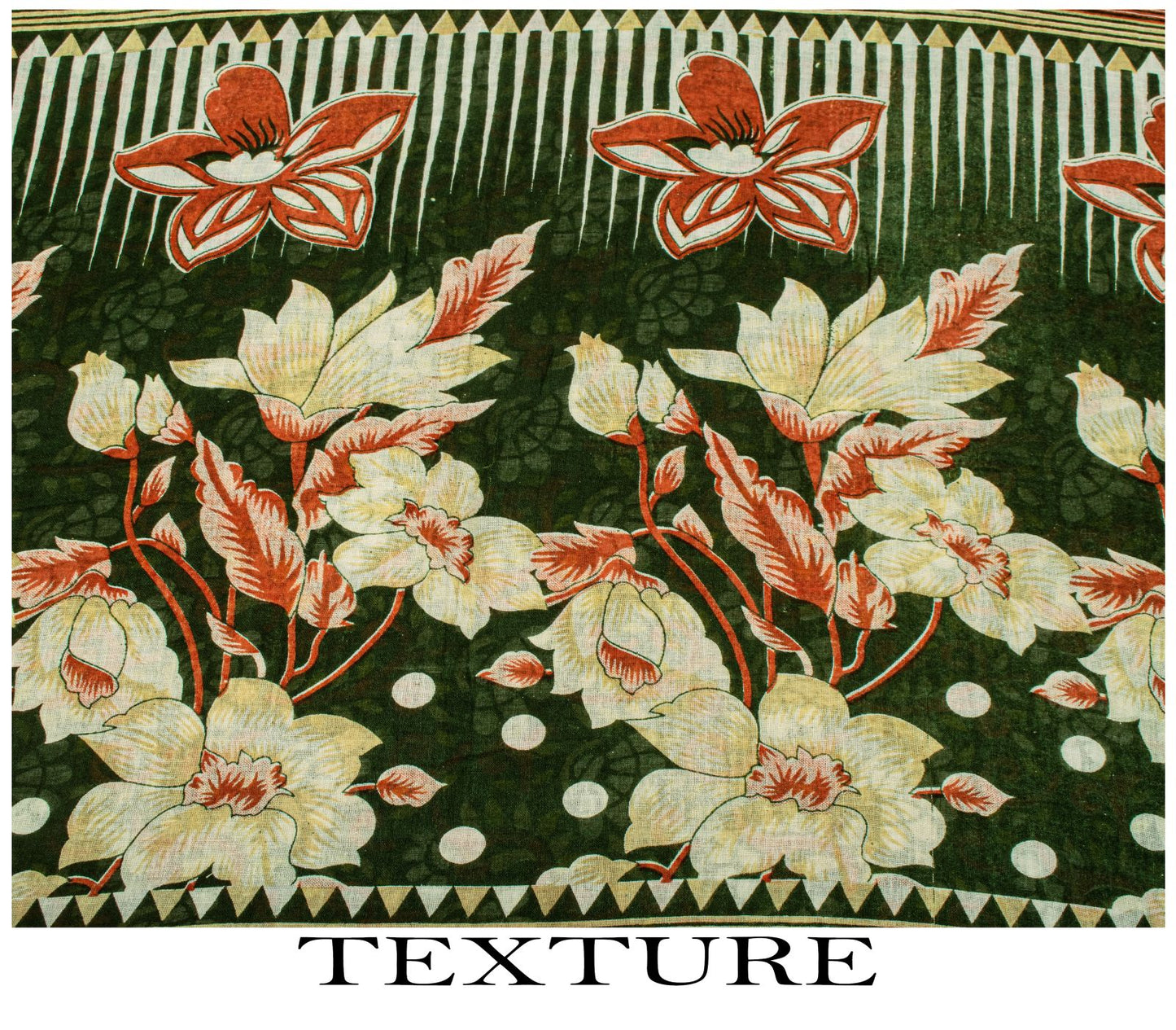 Sanskriti Vintage Saree Green Pure Cotton Floral Digital Print Sari 5+YD Fabric