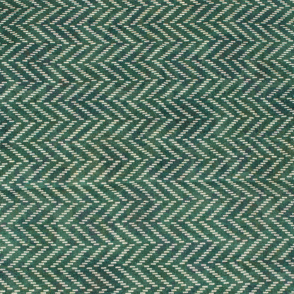 Sanskriti Vintage Saree Beige-Green Pure Cotton Floral Print Sari 5.5+Yard Craft