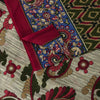 Sanskriti Vintage Saree Green Pure Cotton Kalamkari-Sambhalpuri Ikat Print Sari