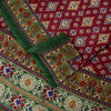 Sanskriti Vintage Saree Red Pure Cotton Patan Patola Gujrat Ikat Print Sari 5+YD