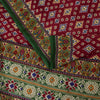 Sanskriti Vintage Saree Red Pure Cotton Patan Patola Gujrat Ikat Print Sari 5+YD