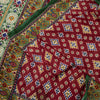 Sanskriti Vintage Saree Red Pure Cotton Patan Patola Gujrat Ikat Print Sari 5+YD