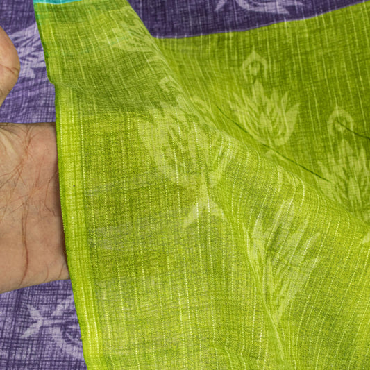 Sanskriti Vintage Saree Multicolor Pure Cotton Floral Printed Sari 5.5YD Fabric