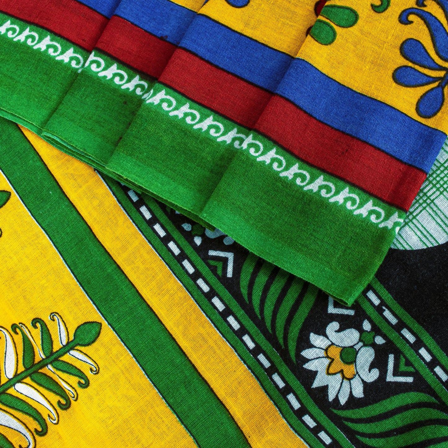 Sanskriti Vintage Saree Green Soft Pure Cotton Floral Printed Sari 5+YD Fabric