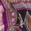 Sanskriti Vintage Beige-Purple Pure Cotton Saree Leaf Print Sari 5.5YD Fabric