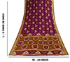 Sanskriti Vintage Purple Pure Cotton Saree Geometric Batik Print Sari 5.5Y Craft