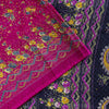 Sanskriti Vintage Pink Pure Cotton Woven Saree Floral Paisley Print Sari 5.5YD