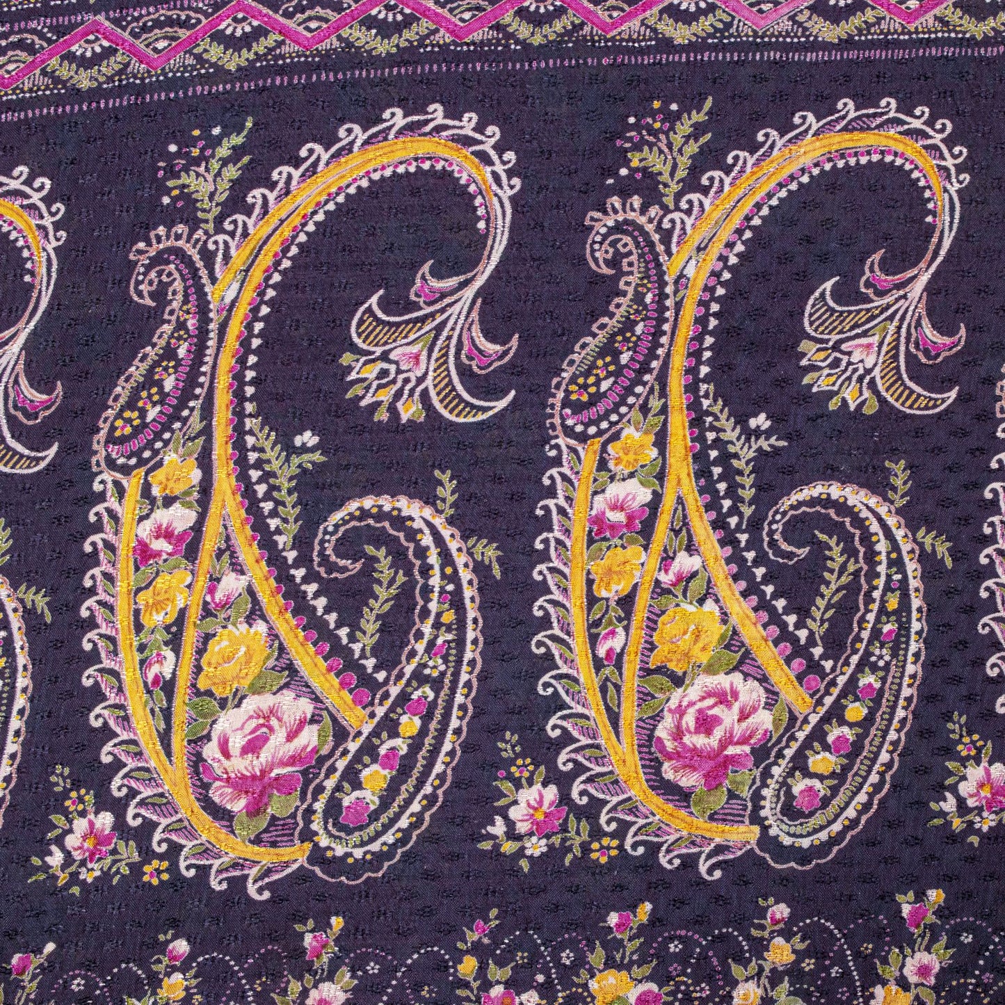 Sanskriti Vintage Pink Pure Cotton Woven Saree Floral Paisley Print Sari 5.5YD
