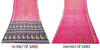 Sanskriti Vintage Pink Pure Cotton Woven Saree Floral Paisley Print Sari 5.5YD