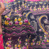 Sanskriti Vintage Pink Pure Cotton Woven Saree Floral Paisley Print Sari 5.5YD