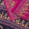 Sanskriti Vintage Pink Pure Cotton Woven Saree Floral Paisley Print Sari 5.5YD