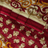 Sanskriti Vintage Red Pure Cotton Saree Floral Digital Printed Sari 5.5YD Craft