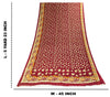 Sanskriti Vintage Red Pure Cotton Saree Floral Digital Printed Sari 5.5YD Craft