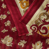Sanskriti Vintage Red Pure Cotton Saree Floral Digital Printed Sari 5.5YD Craft