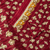 Sanskriti Vintage Red Pure Cotton Saree Floral Digital Printed Sari 5.5YD Craft
