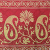 Sanskriti Vintage Saree Red-Green Pure Cotton Floral Rotary Printed Sari 5.5 Yd