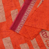 Sanskriti Vintage Cream Pure Cotton Saree Paisley AbstractBatik Print Sari 5+YD