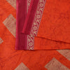 Sanskriti Vintage Cream Pure Cotton Saree Paisley AbstractBatik Print Sari 5+YD