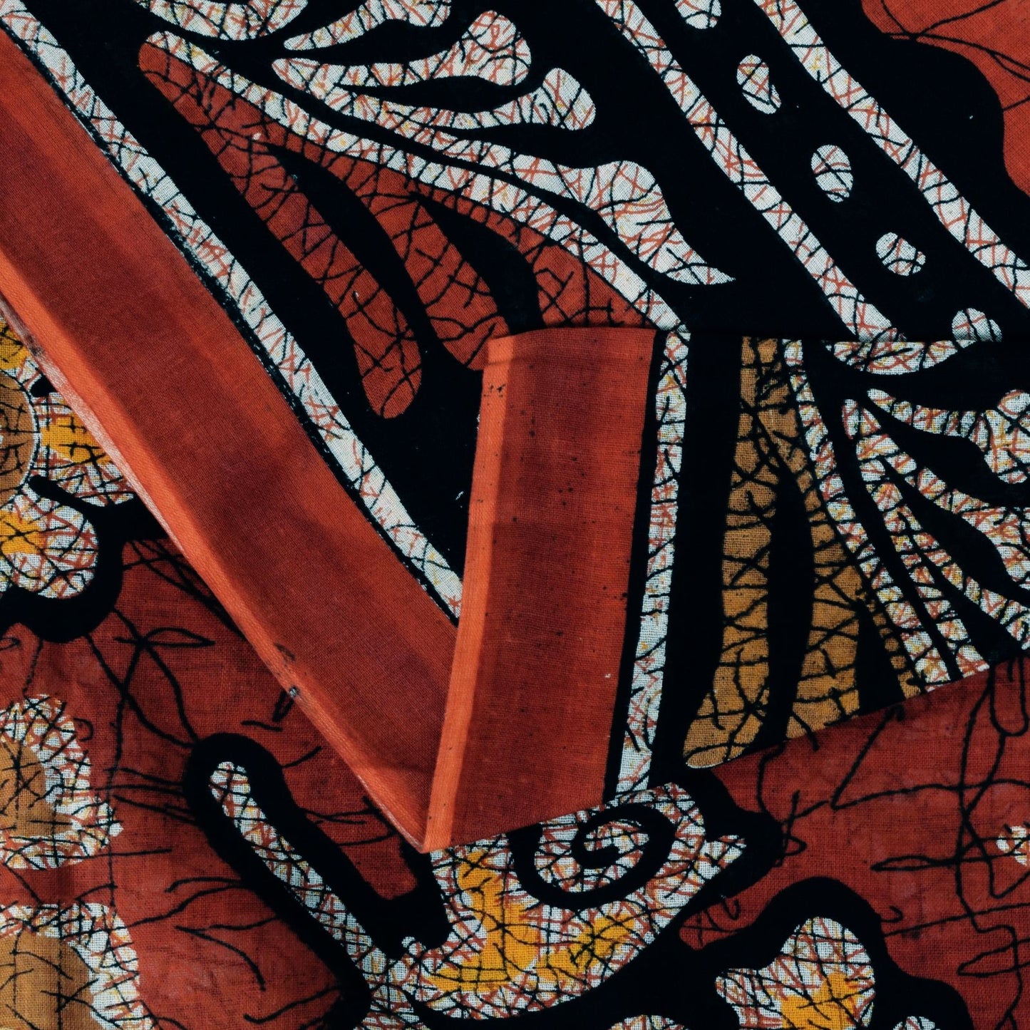 Sanskriti Vintage Brown Pure Cotton Saree Floral Batik Printed Sari 5+YD Craft