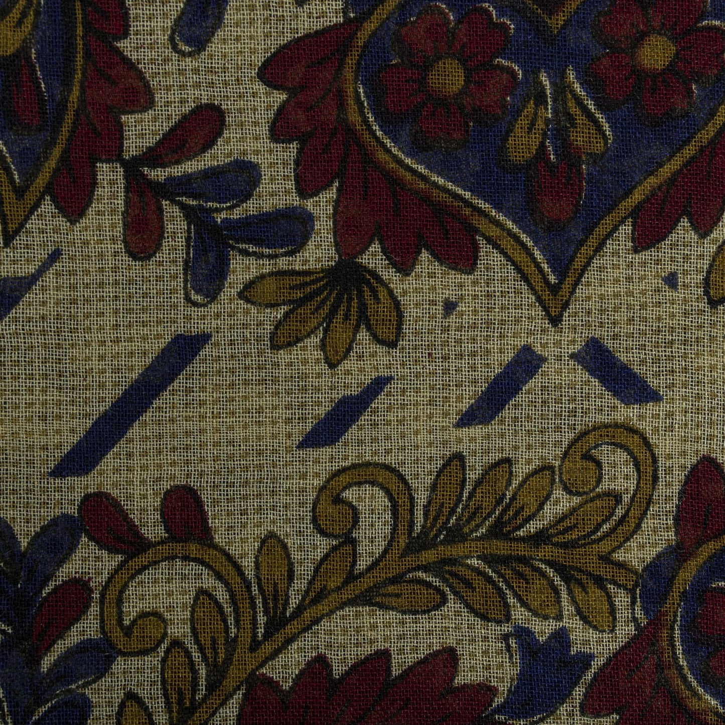 Sanskriti Vintage Saree Blue Pure Cotton Floral Printed Sari 5.5+YD Craft Fabric