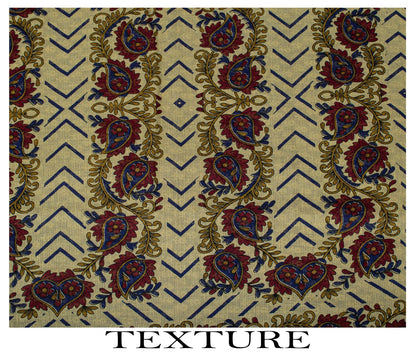 Sanskriti Vintage Saree Blue Pure Cotton Floral Printed Sari 5.5+YD Craft Fabric