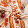 Sanskriti Vintage White-Orange Pure Cotton Saree Kantha Digital Print Sari 5.5YD