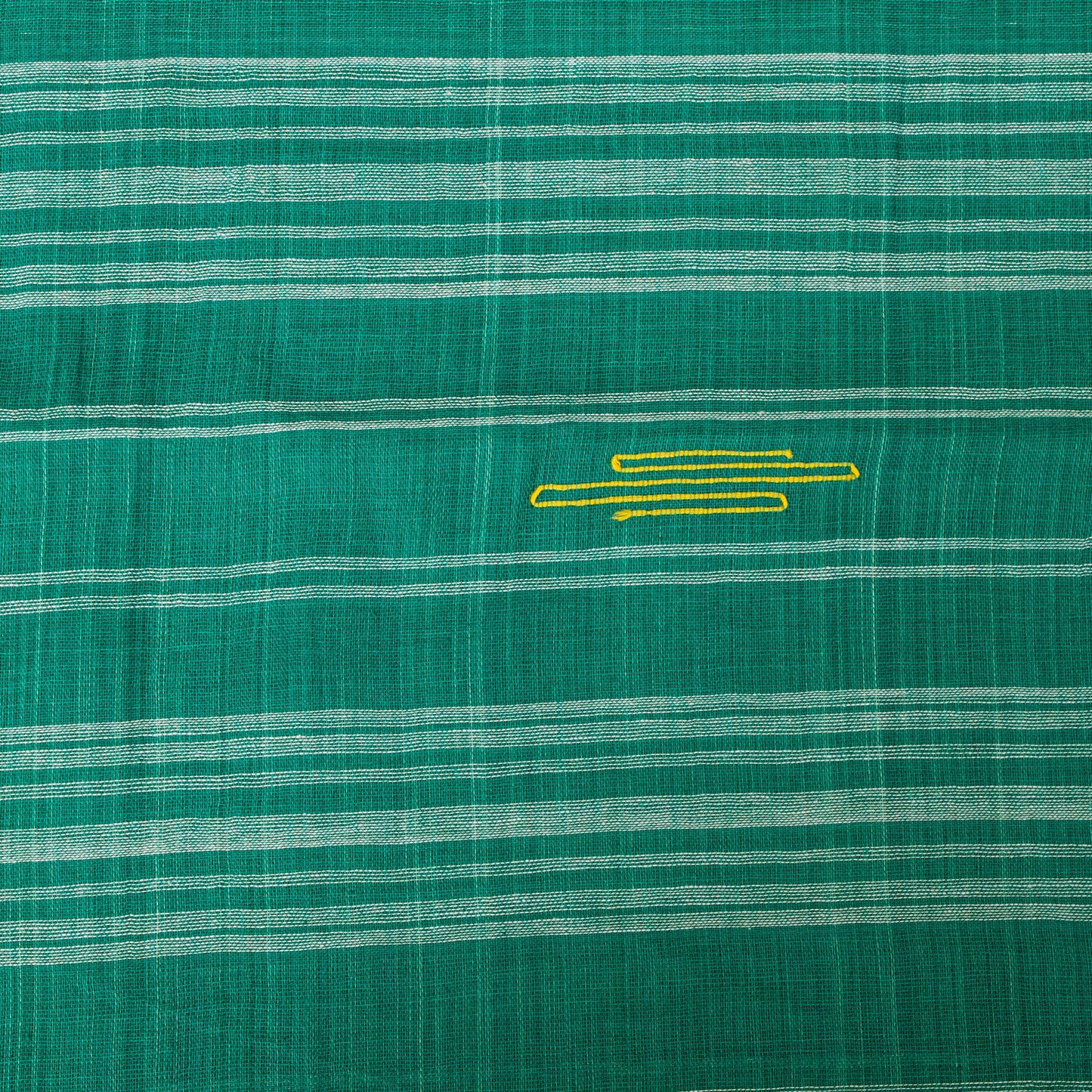 Sanskriti Vintage Green100% Pure Cotton Saree Tant Hand Woven Bengali Sari 5.5YD