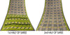 Sanskriti Vintage Green-Brown Pure Cotton Saree Geometric Ikat Print 5.5YDCraft