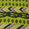 Sanskriti Vintage Green-Brown Pure Cotton Saree Geometric Ikat Print 5.5YDCraft