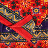 Sanskriti Vintage Red Saree Pure Cotton Patan Patola Printed Gujrat Sari 5.5 YD