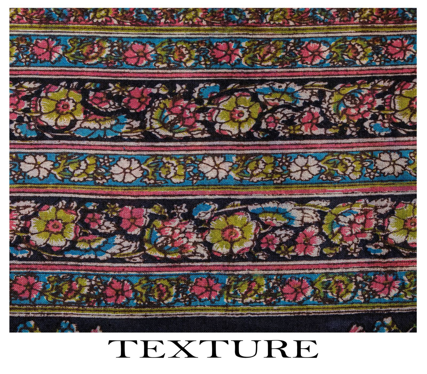 Sanskriti Vintage Saree Blue 100% Pure Cotton Floral Print Sari Fabric 5.5+Yard