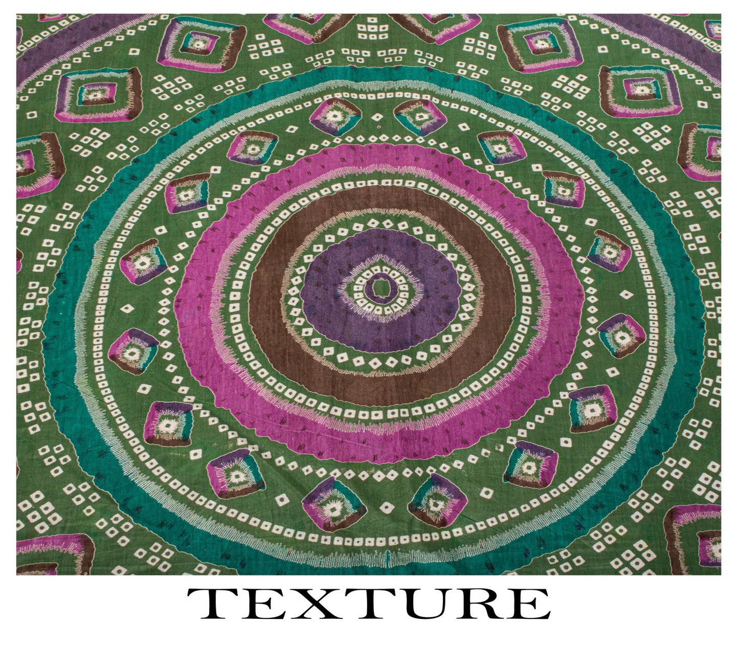 Sanskriti Vintage Saree Peach 100% Pure Cotton Bandhani Print Sari Fabric 5+Yard