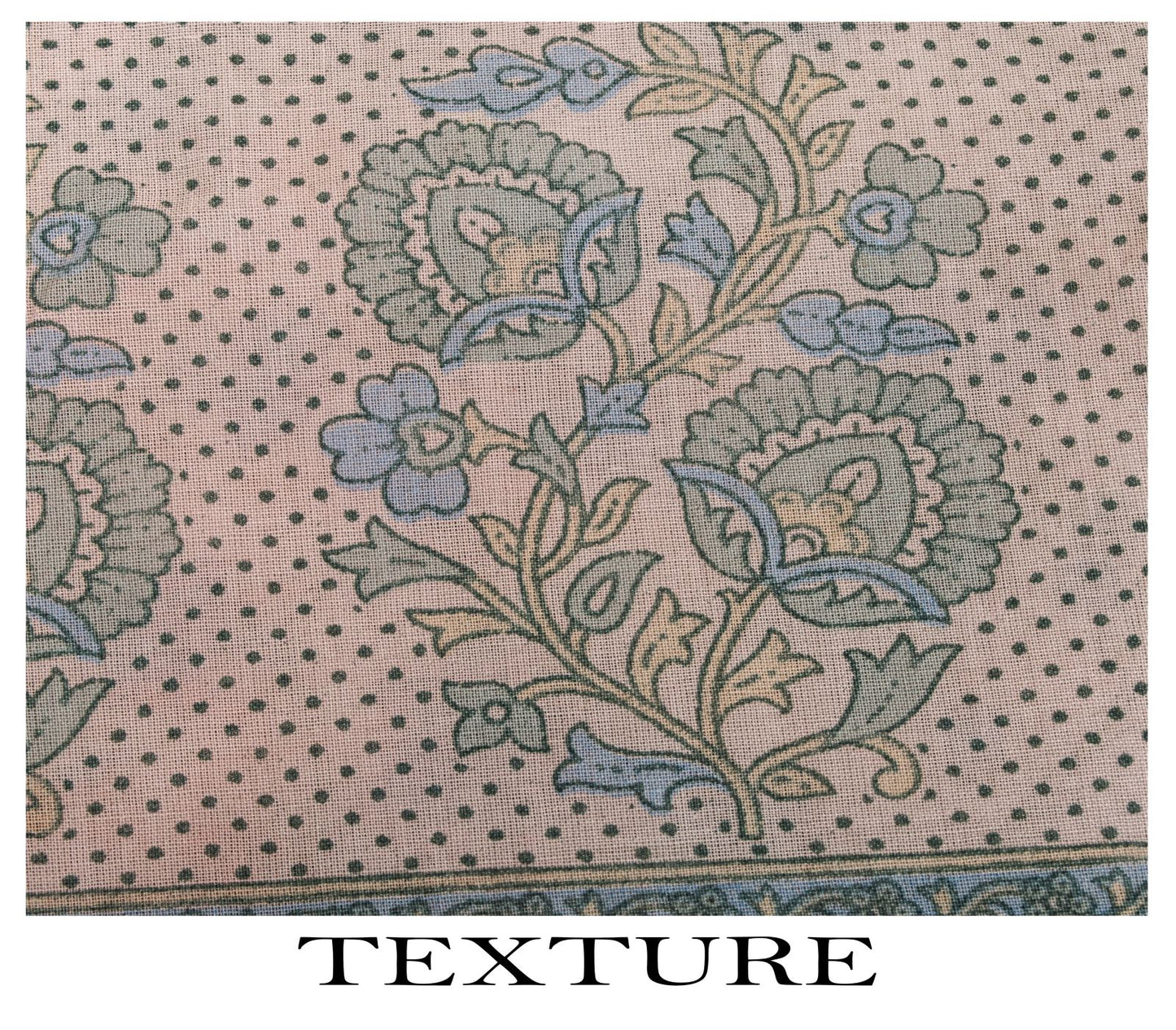 Sanskriti Vintage Saree Pink-Blue Pure Cotton Floral Print Sari Fabric 5+Yard