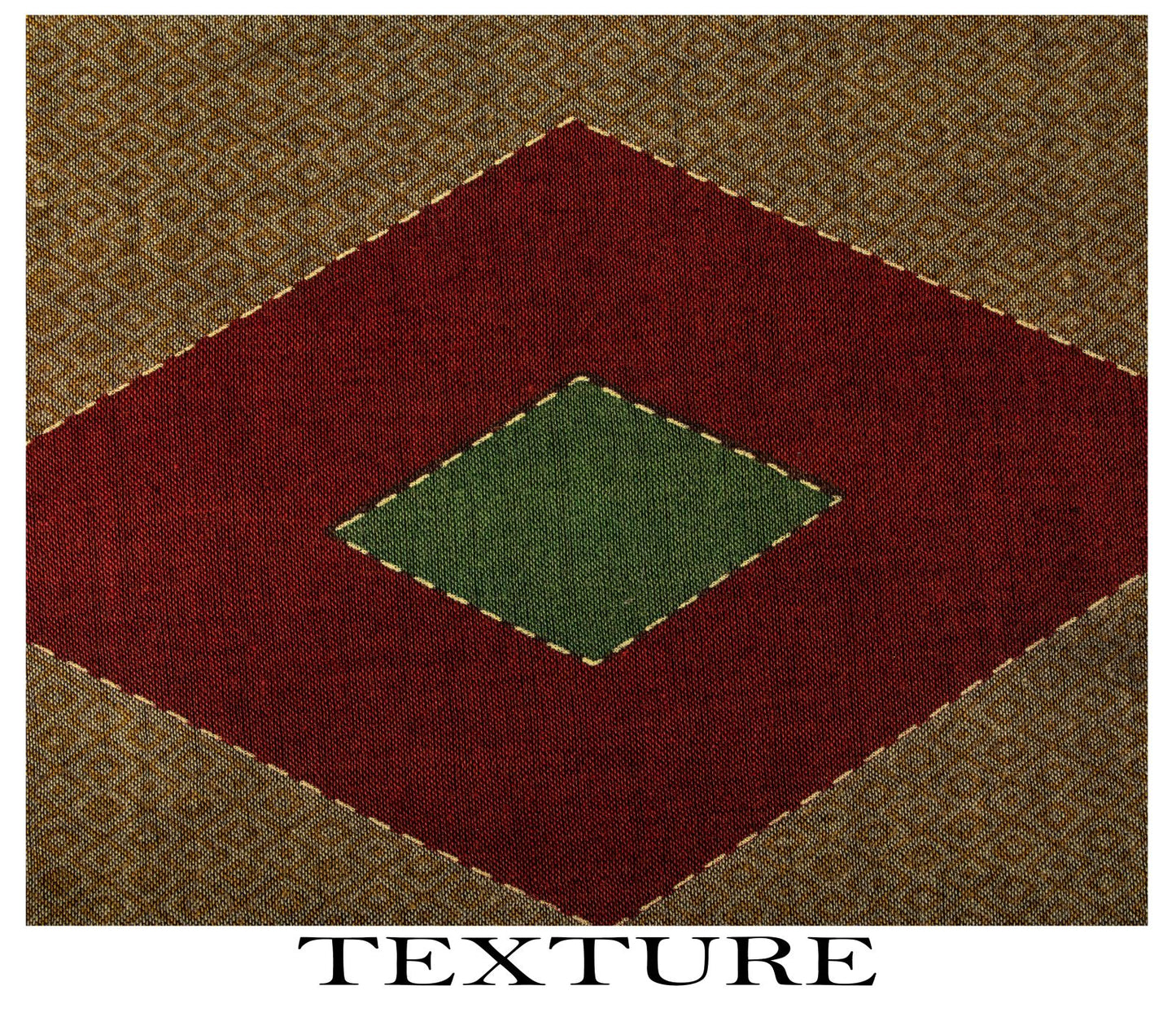 Sanskriti Vintage Saree Brown Pure Cotton Geometric Kantha Printed Fabric 5+Yard Craft Sari