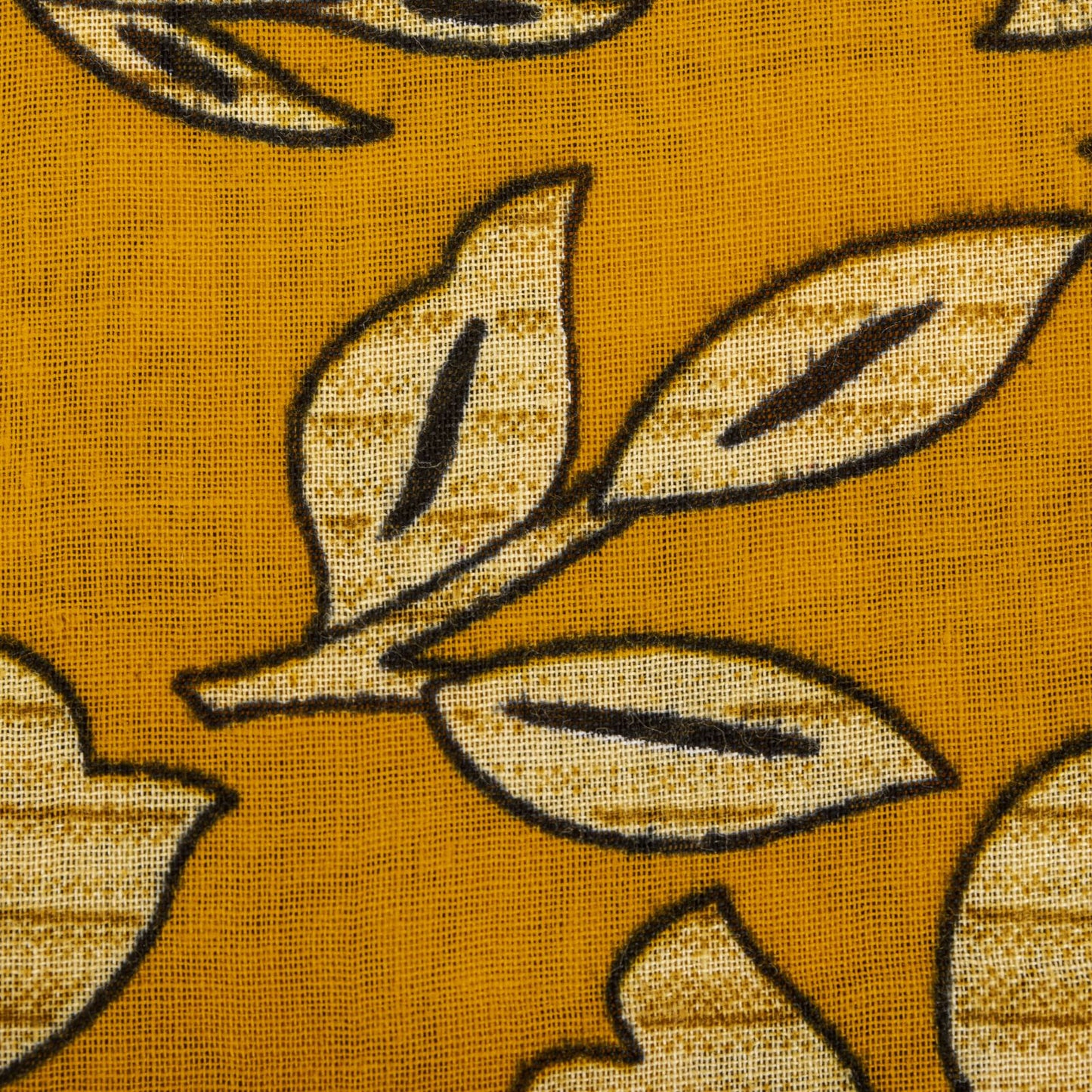 Sanskriti Vintage Saree Yellow-Red Pure Cotton Floral Printed Sari Fabric 5+Yard