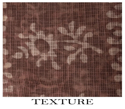 Sanskriti Vintage Saree Brown Kota WovenPure Cotton Handblock Print Sari Fabric