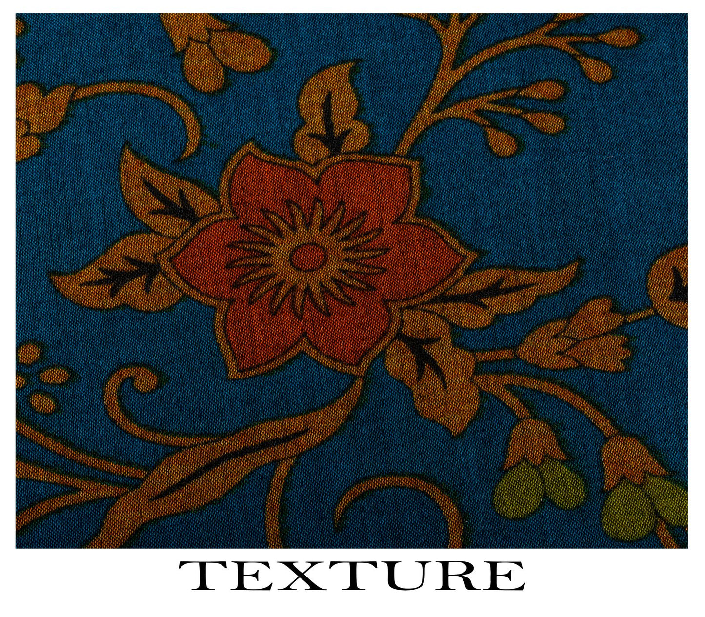 Sanskriti Vintage Saree Blue Pure Cotton Floral Printed Craft Fabric 5+Yard Sari